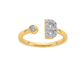 9K YG 0.20ct F VS LGD INITIAL "B" RING